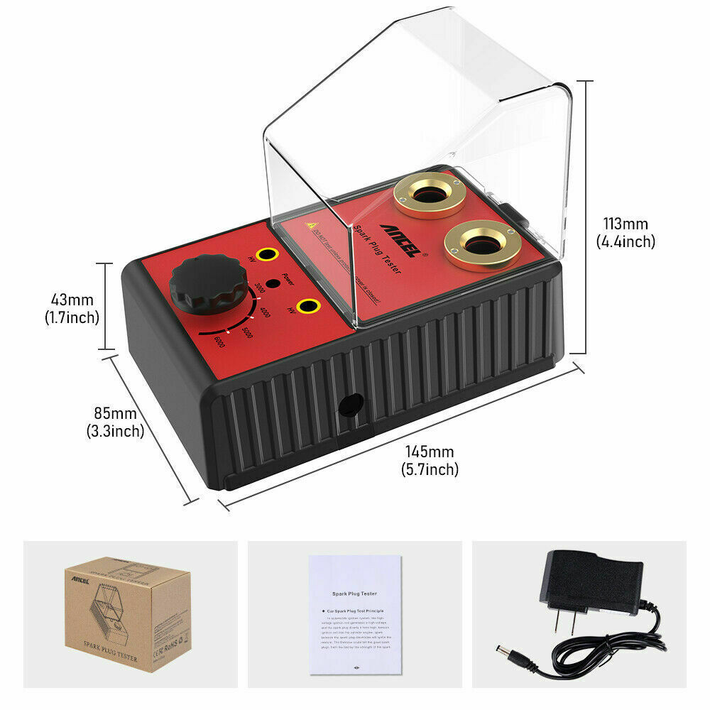 Dual Hole Car Spark Plug Tester Adjustable Detector Ignition Diagnostic Tool Set