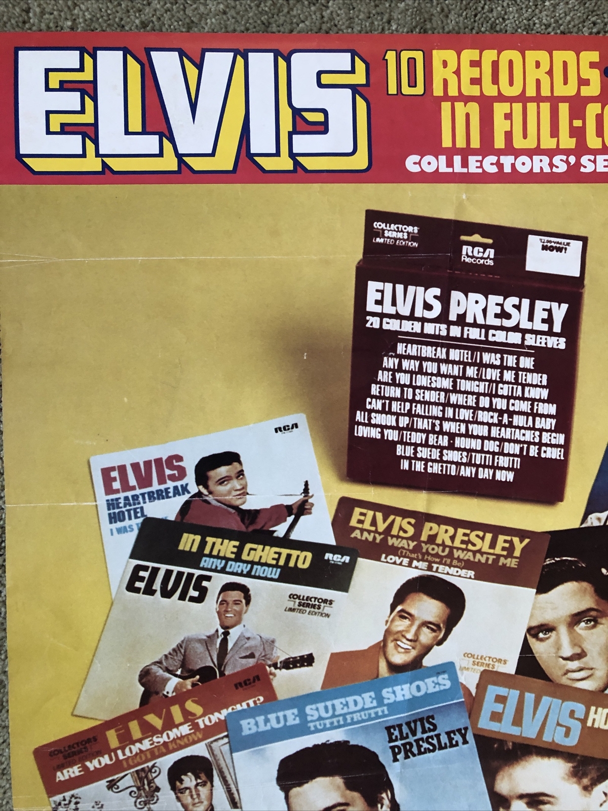 Elvis Presley Collectors Series Poster RCA Records 1978 18" x 18" Advertising