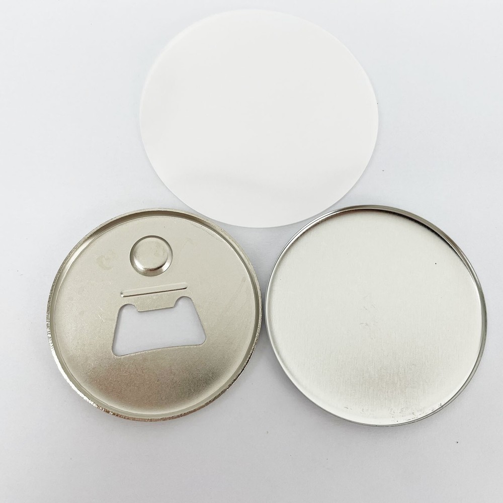 Bottle Opener with Magnet Nickle Button 2-1/4" 58mm 100 Sets/Pack