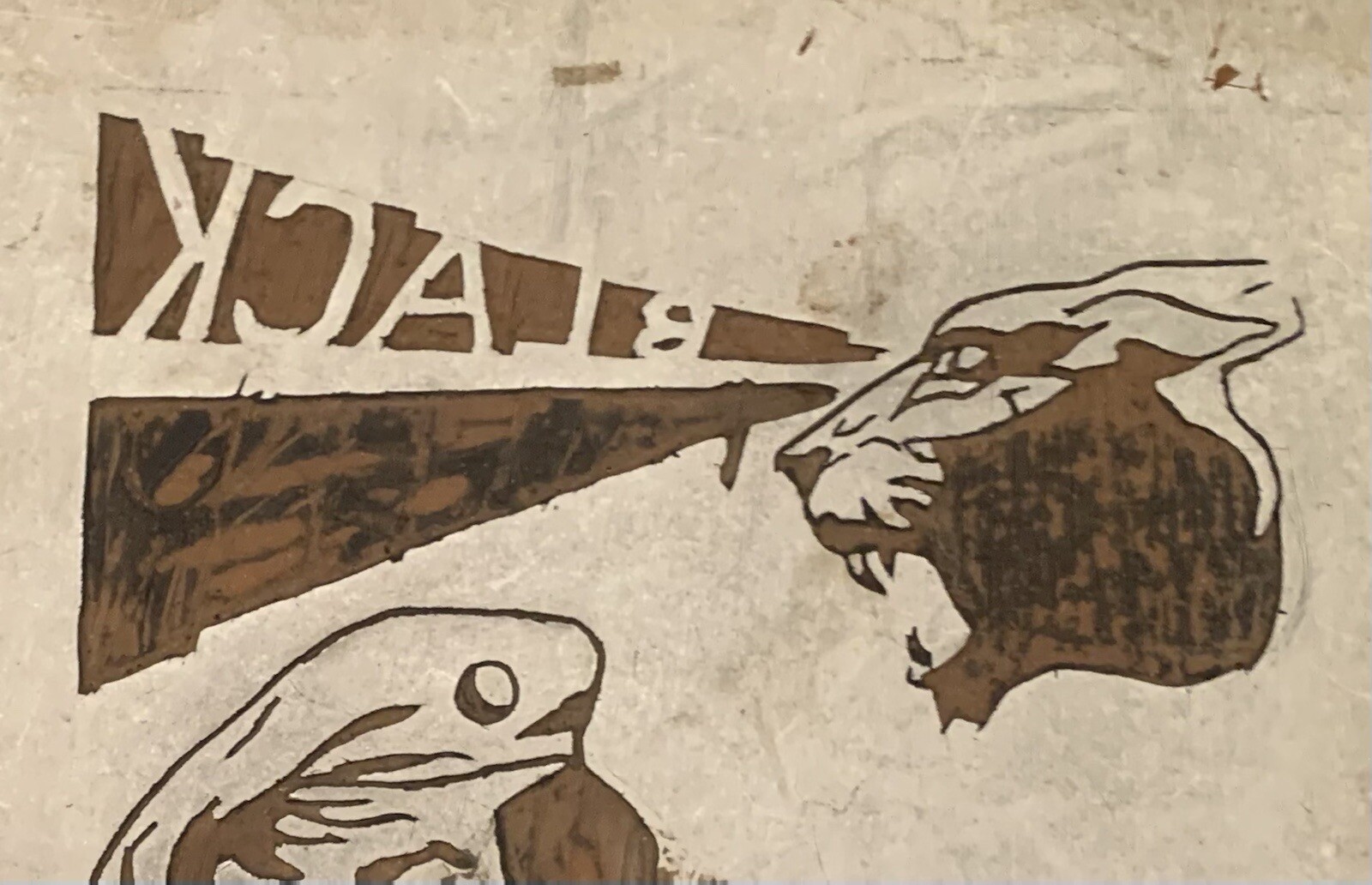 Rare Vintage 1960's Black Panther Party Poster Carved Printing Block Early BPP