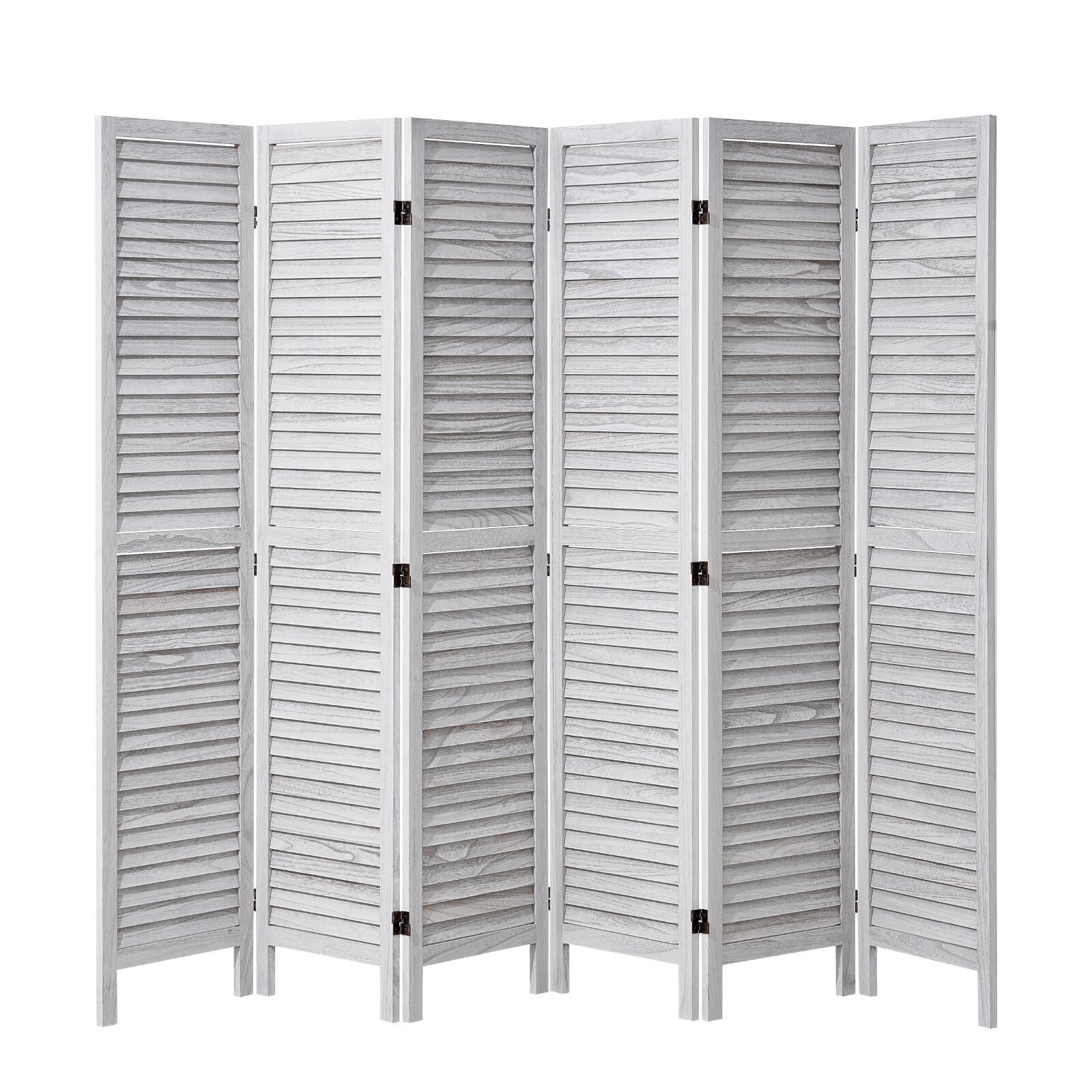 VEVOR Wood Room Divider Wooden Privacy Screen 6 Panel Room Separation Divider