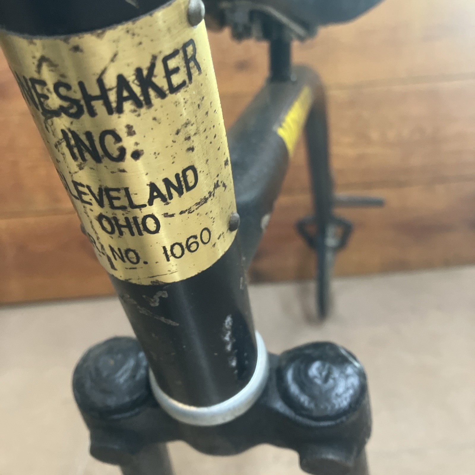 The Bone Shaker High Wheel Frame, Fork, Rear Wheel,Seat- Reproduction- Made USA-