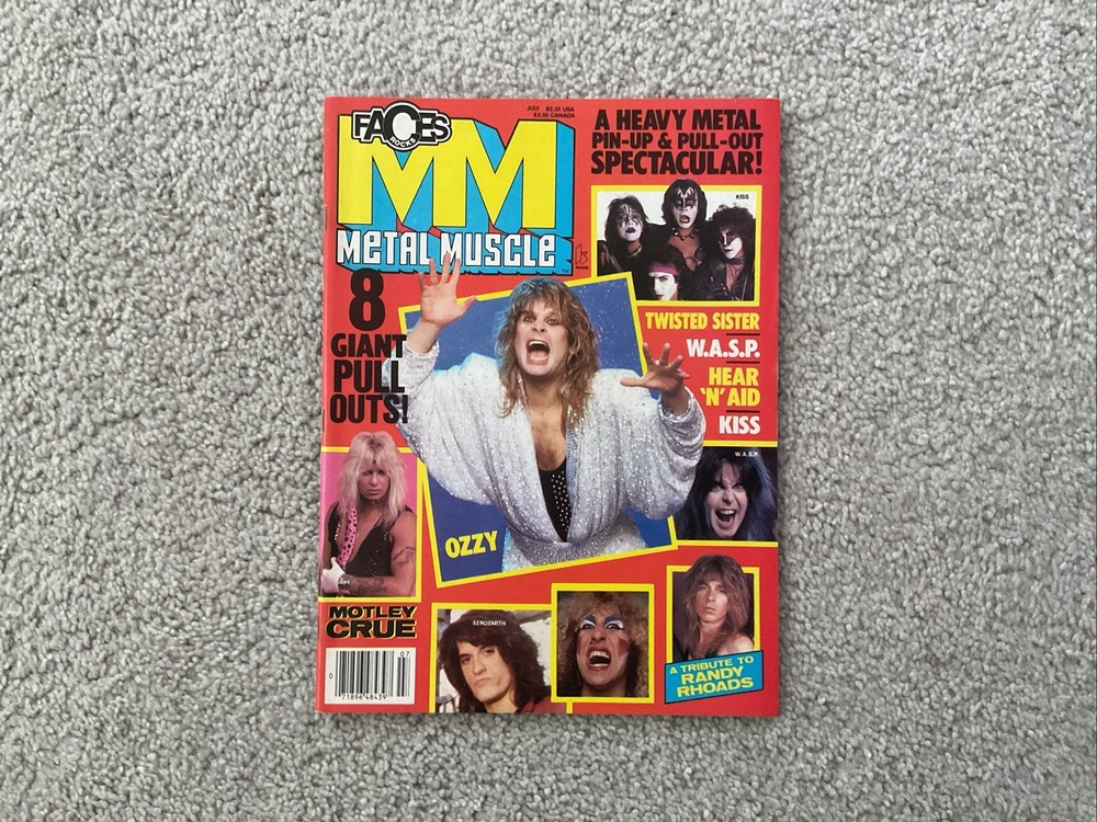 METAL MUSCLE POSTER MAGAZINE 1986 KISS RANDY RHOADS TWISTED SISTER MOTLEY CRUE