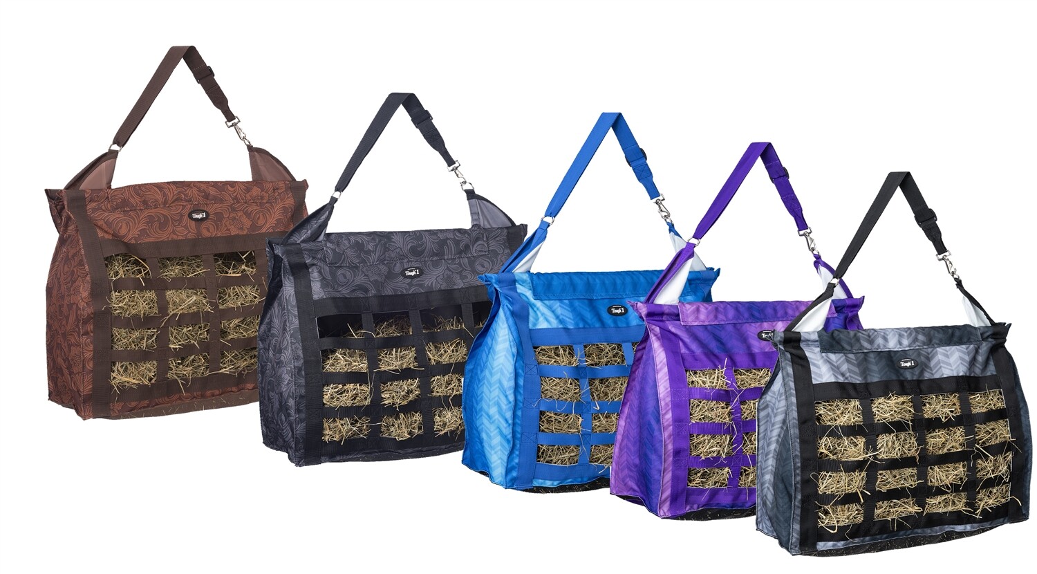 Tough-1 Heavy Denier Nylon Hay Tote Bag with Top Load Flap- 5 Colorful Prints