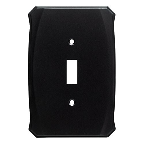 (5 Pack) Serene Single Switch Wall Plate Flat Black