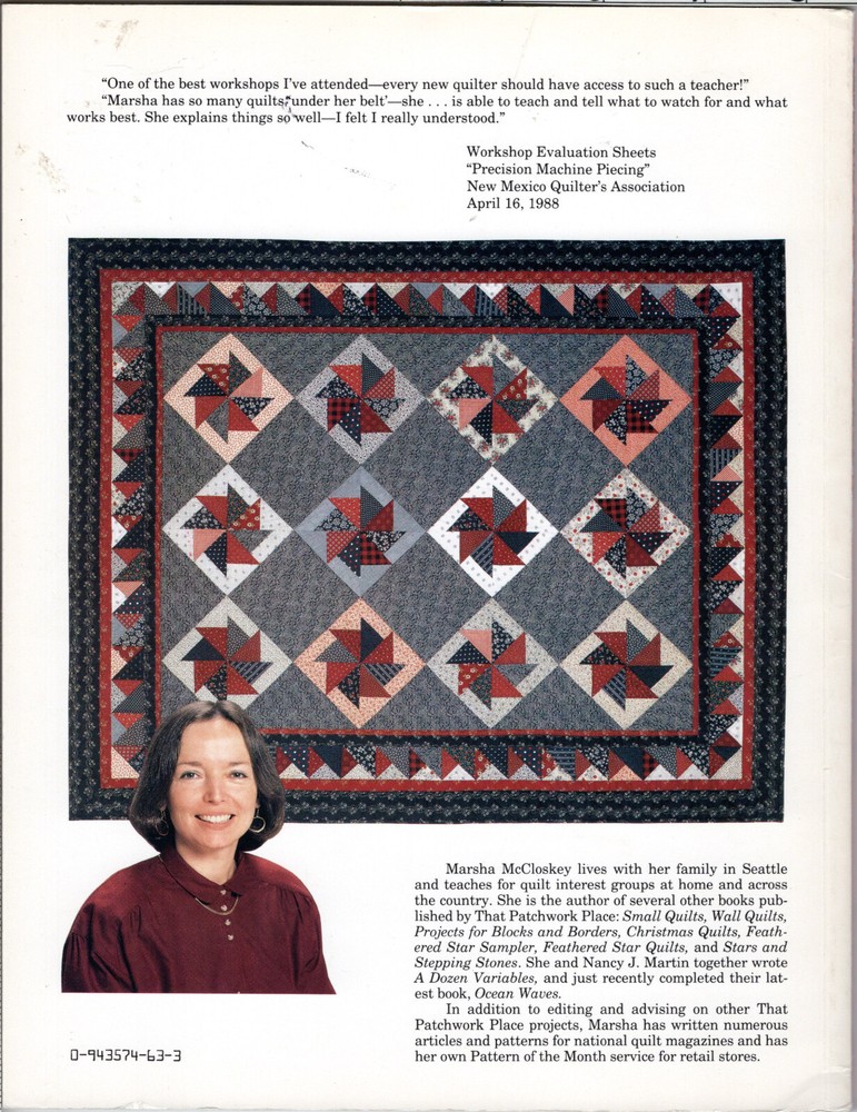 "Lessons in Machine Piecing" ©1990 That Patchwork Place Quilting Book B-110
