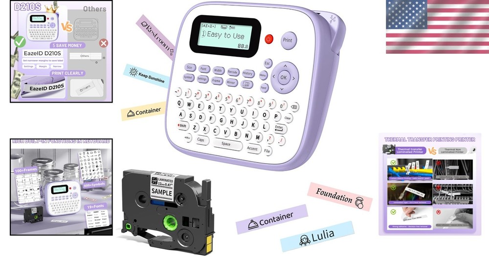 Smart & Compact Label Maker with Waterproof Tape - Perfect Classroom Tool