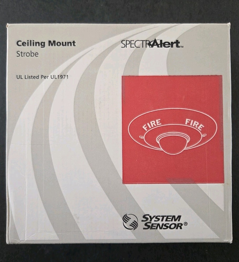 SYSTEM SENSOR SC24115 SPECTRALERT RED CEILING MOUNT 24VDC 115CD STROBE - NEW