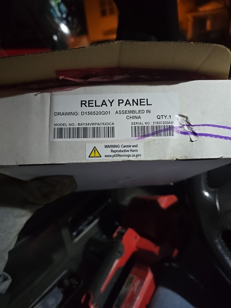 Trane BAY24VRPAC52DCA Conventional 24 Volt HVAC System Interface Relay Panel