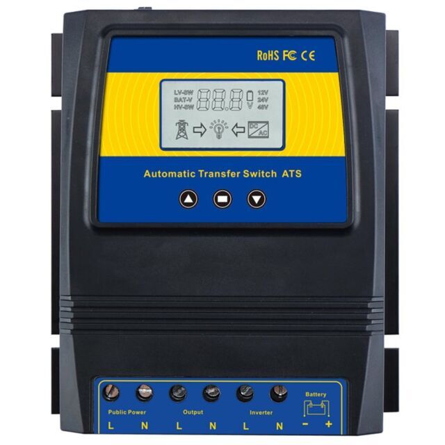 Automatic ATS Dual Power Automatic Transfer Switch for DC 12/24/48V, AC...