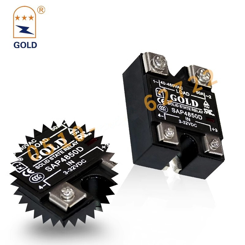 1pcs SSR Single-phase Solid State Relay SAP4850D 50A 40-480VAC DC Control AC