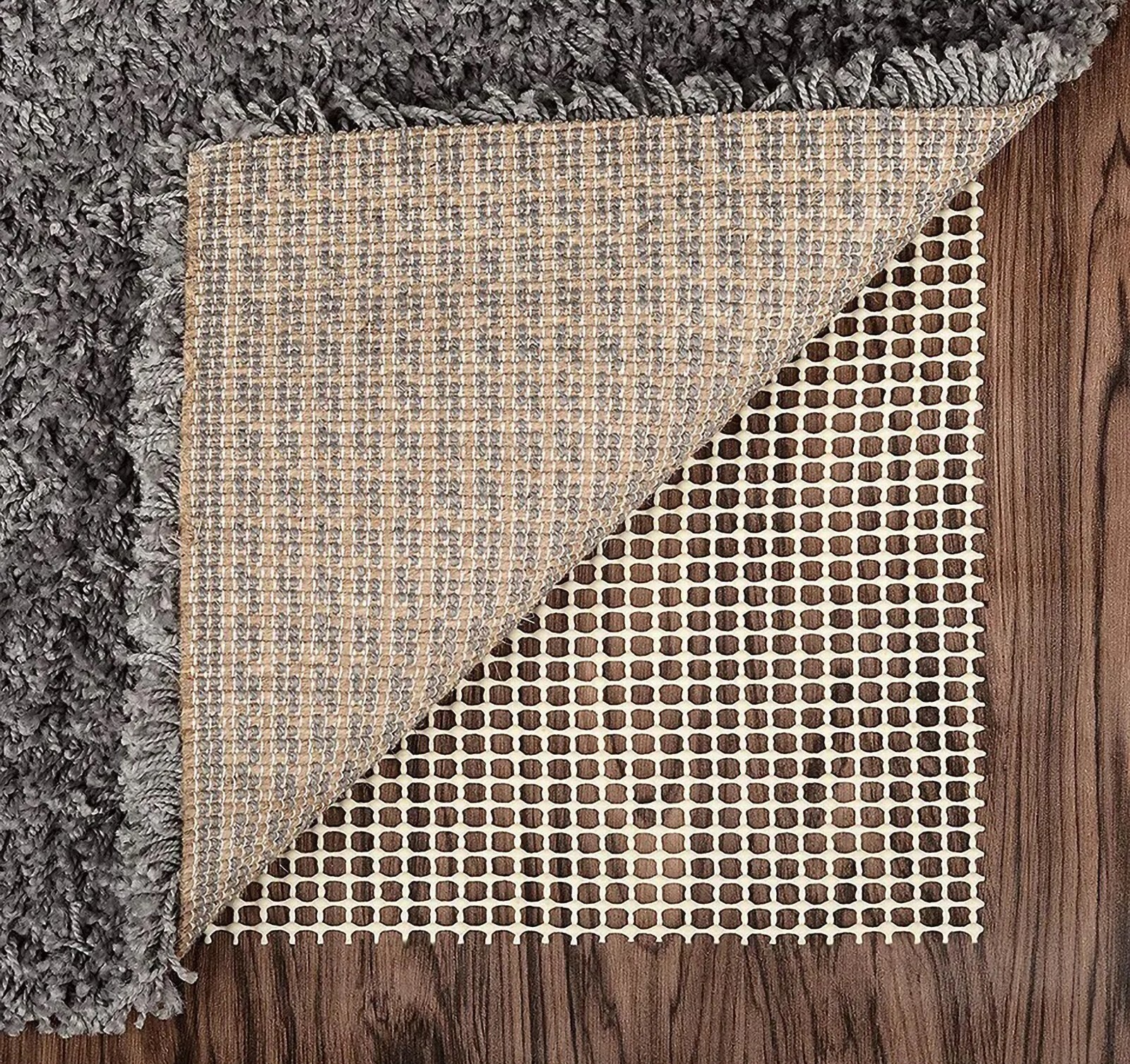 Strong Grip Non-Slip Area Rug Pad (Thickness of 0.125") No Sliding No Moving Rug