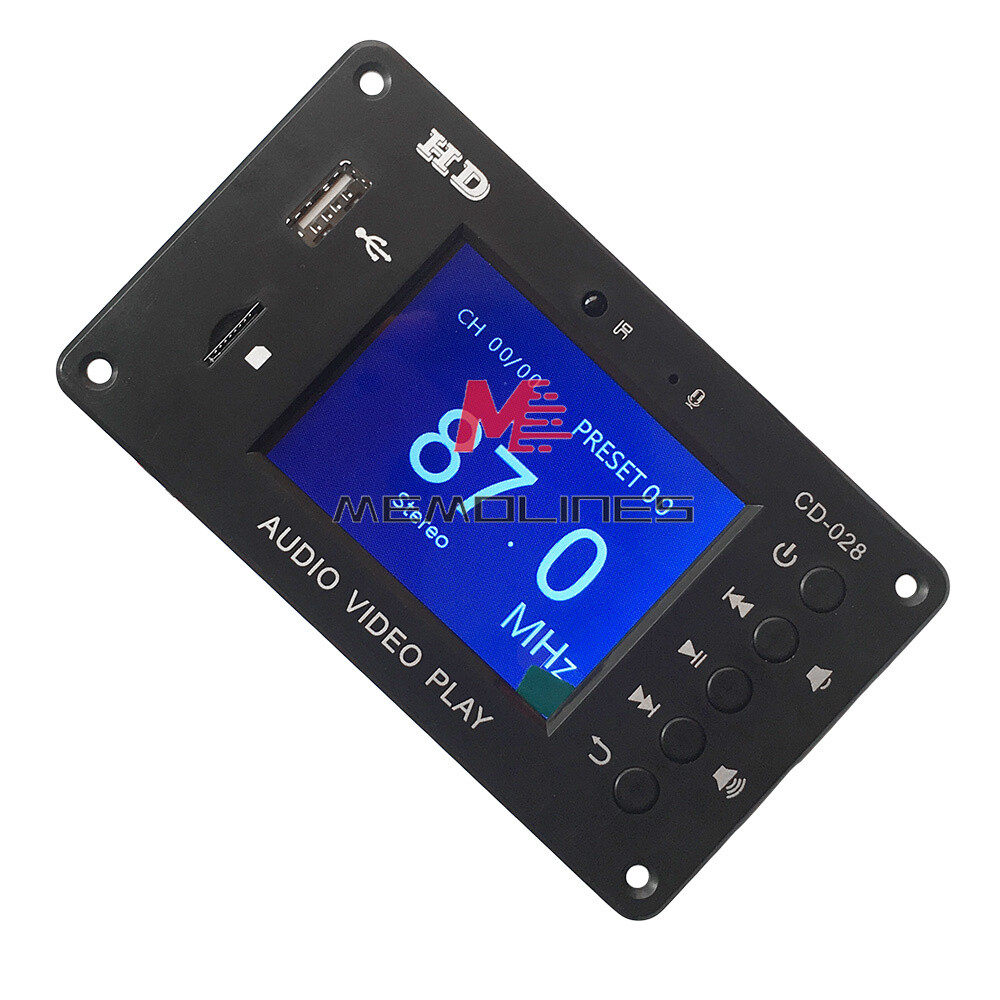 5v-24v 5.0 Bluetooth Call LCD Multimedia Playback 2.8'' MP5 Video Decoding Board
