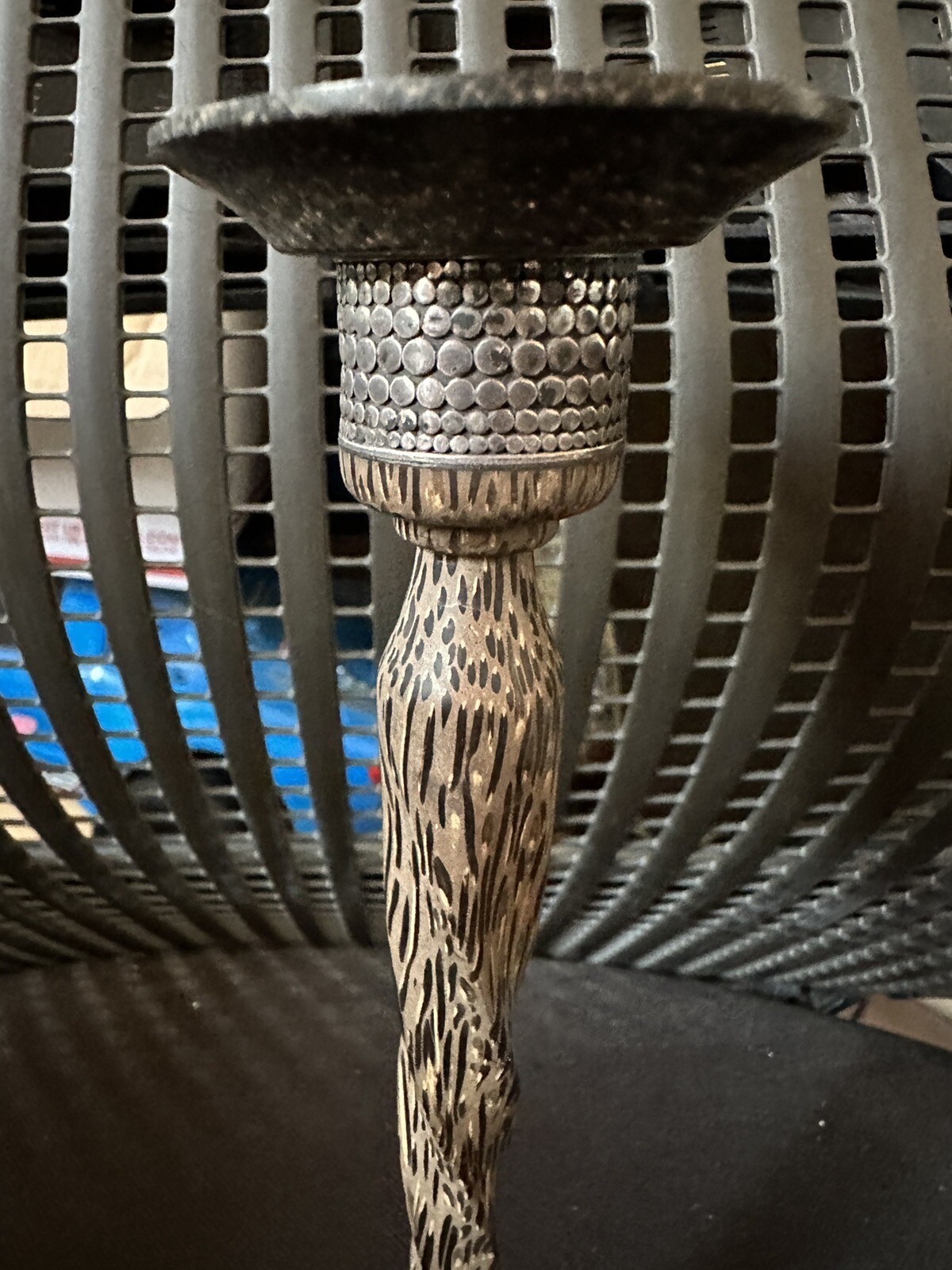 VINTAGE JOHN HARD STERLING WOODEN CANDLESTICK CANDLE HOLDER!!