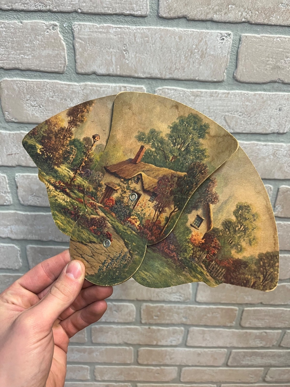 Vintage Mademoiselle Beauty Salon Advertising Tri-Fold Hand Fan Milwaukee WI WIs