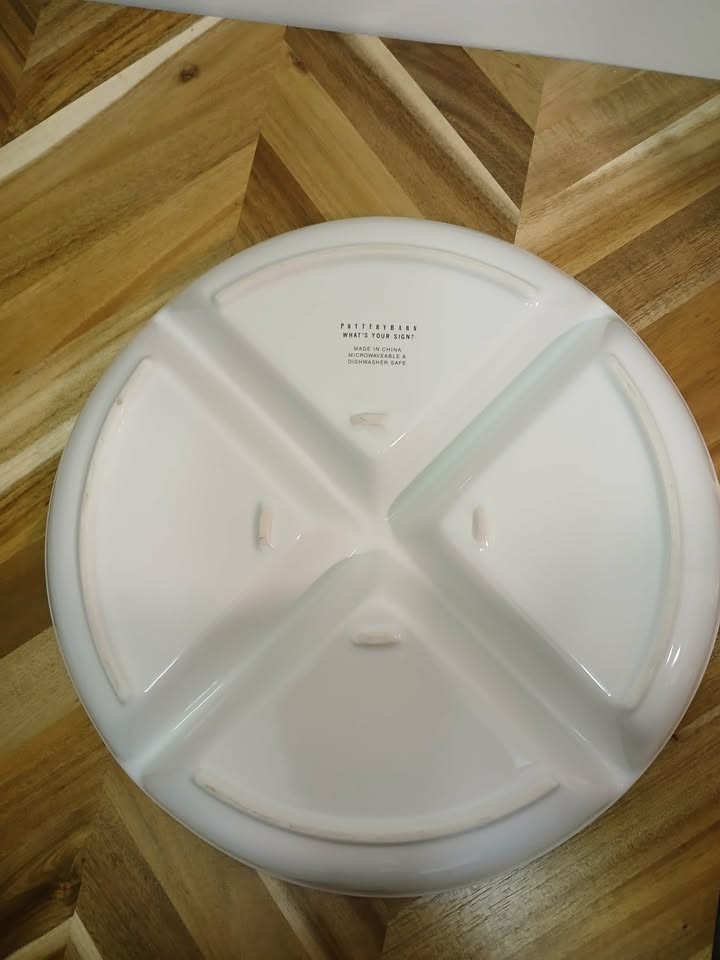 Pottery Barn WHAT YOUR SIGN Sectioned Serving Platter