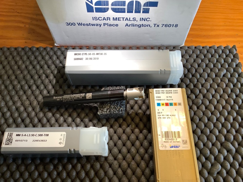 metalworking milling tools ISCAR 1/2” Replaceable Indexable 3Flute Milling Head.