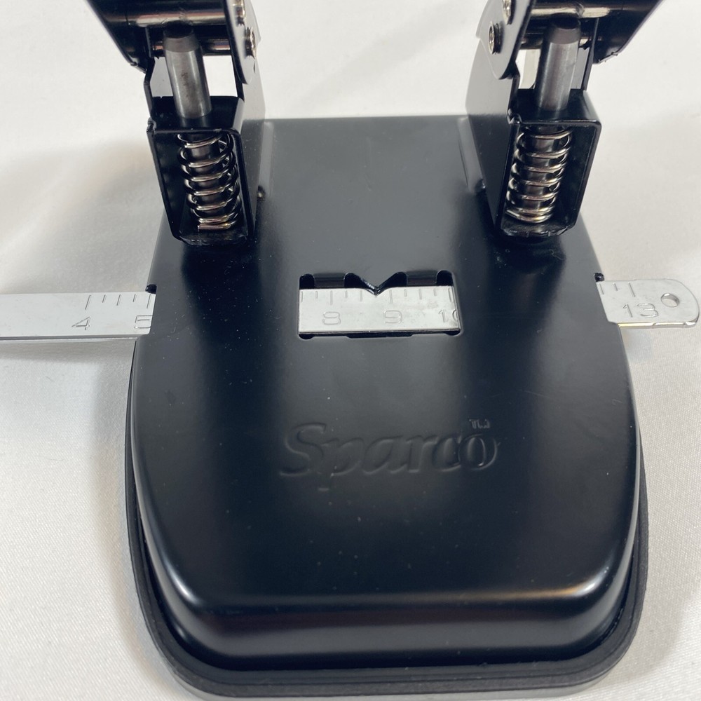 Sparco Black 2 hole punch with gauge guide
