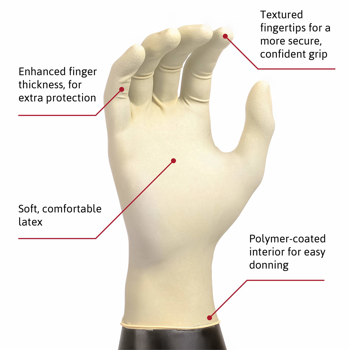 Microflex MF300XL Diamond Grip Latex Gloves XL Case of 1000