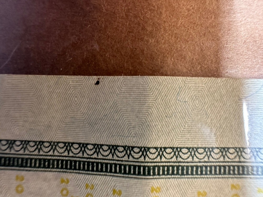 $20 BILL INK ERROR ON NUMBER “3” RARE