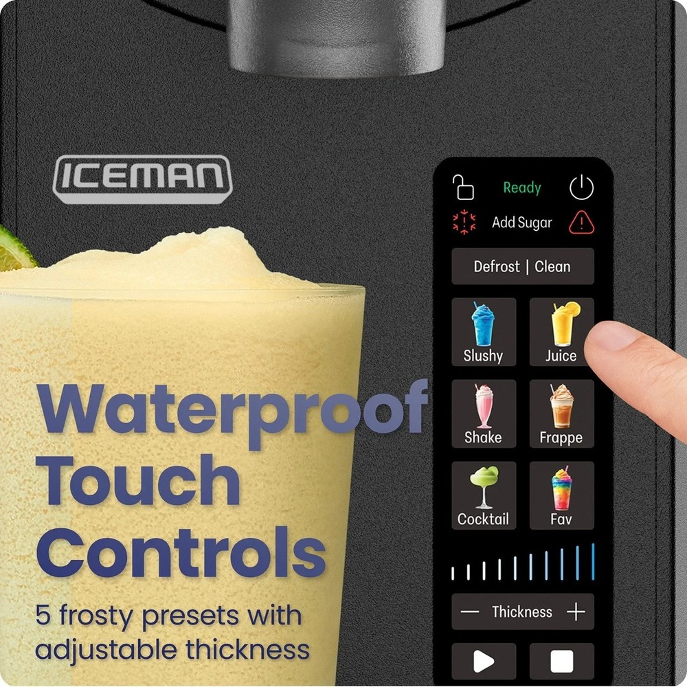 ICEMAN by Chefman Slush-Ease MAX 48oz Slushie Machine, Black