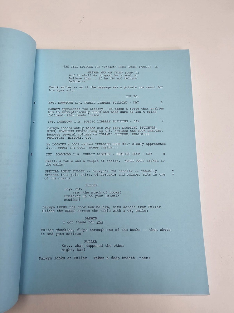 SLEEPER CELL / Ethan Reiff 2005 TV Script, Michael Ealy & Oded Fehr "Target"