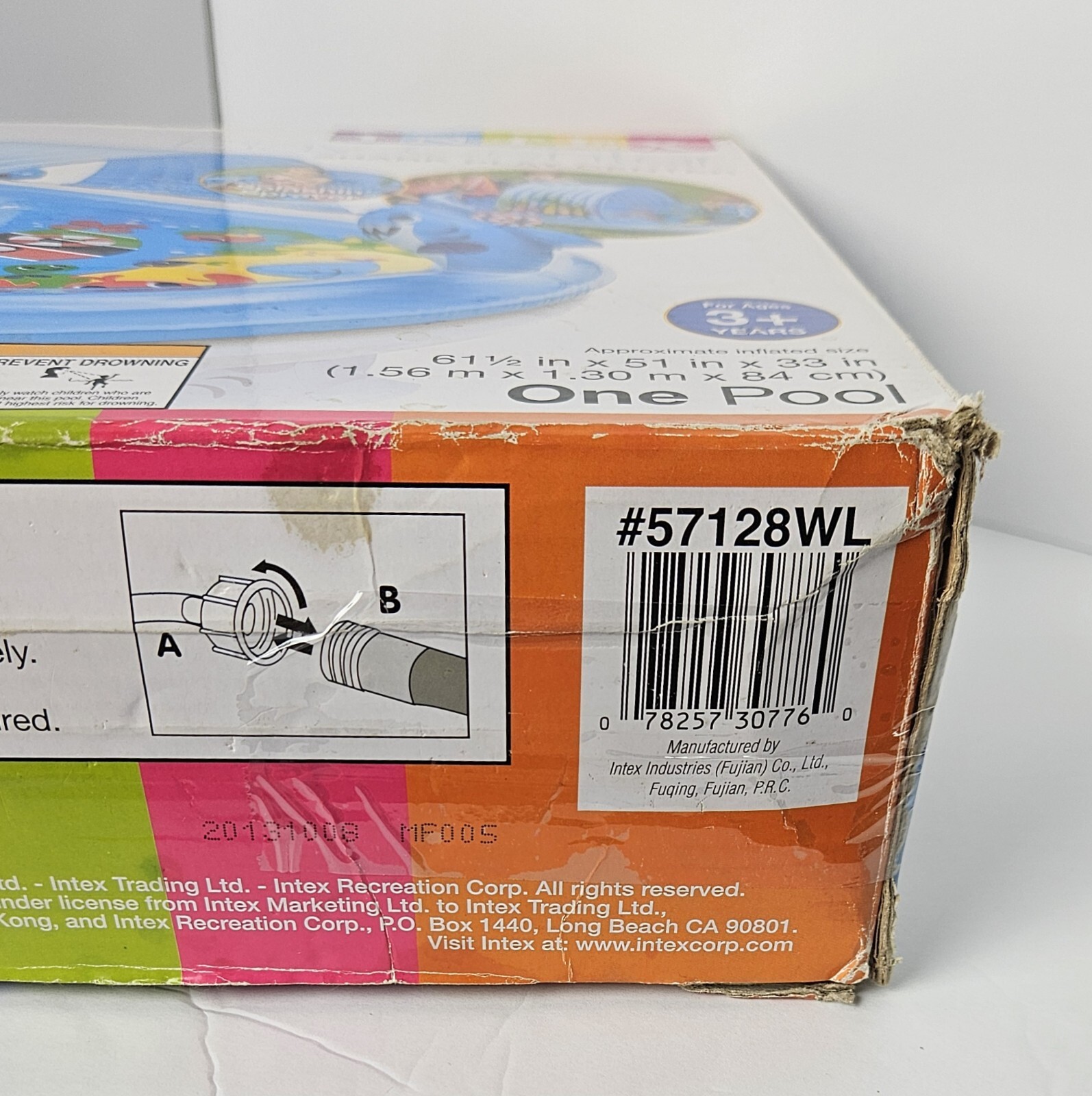 Intex Shark Play Center Built-In Sprayer Arc Summer Water Kid's Pool Inflatable