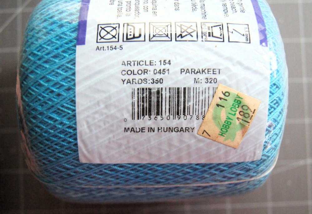 Aunt Lydias Crochet Thread Size 10 Parakeet