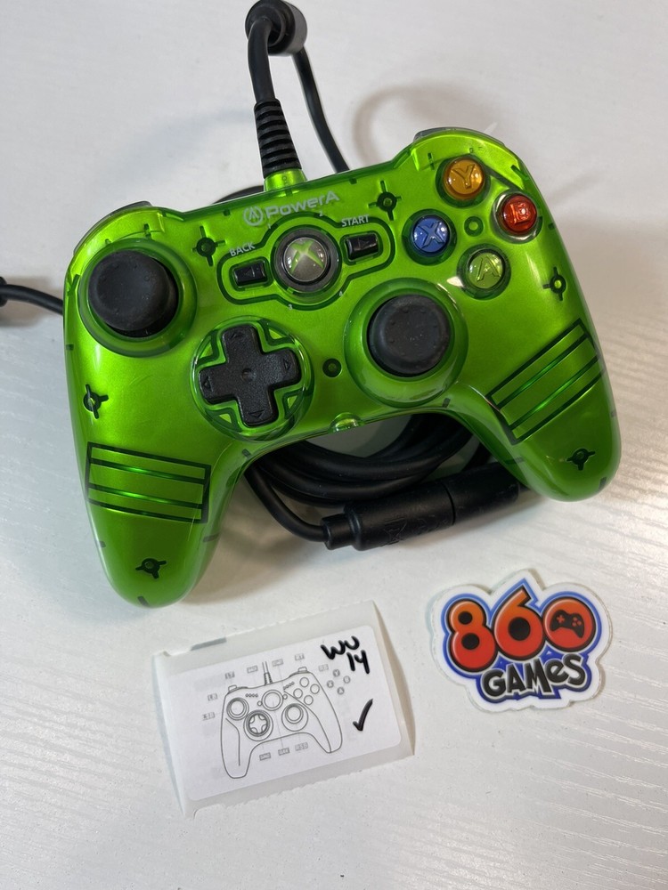 Power A Mini Green Liquid Metal Controller for Xbox 360