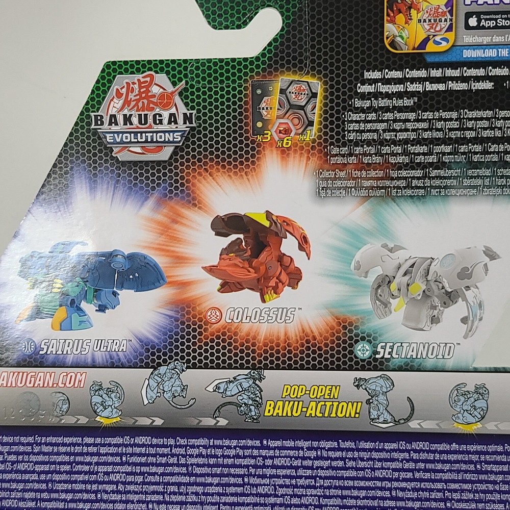 SpinMaster Bakugan Evolutions Sairus Ultra + Sectanoid & Colossus Starter Pack