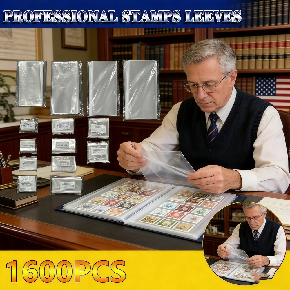 16-Multi-Size OPP Stamp Bags | 100Pcs/Bag | Lightweight Clear Storage