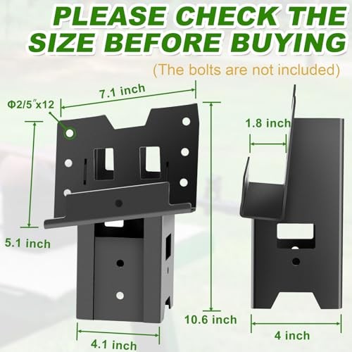 Deer Stand Brackets, Outdoor 4x4 Compound Angle Brackets, Elevator Bracket for