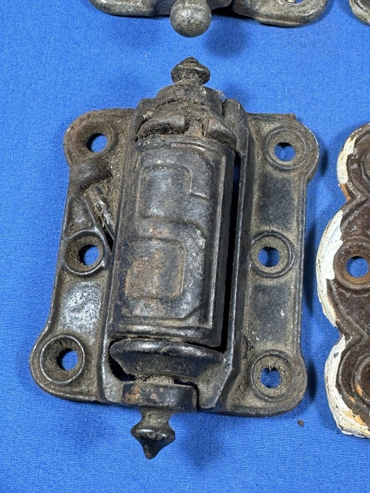 4 Different Spring Loaded Hinges, Full Working Condition, Screen Door Hardware