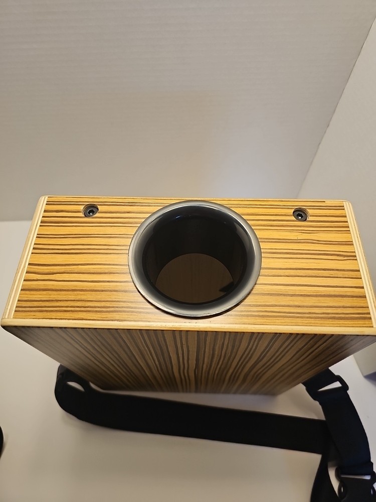 Cajon Box Drum Gecko Case Zebra Stiped Drum.