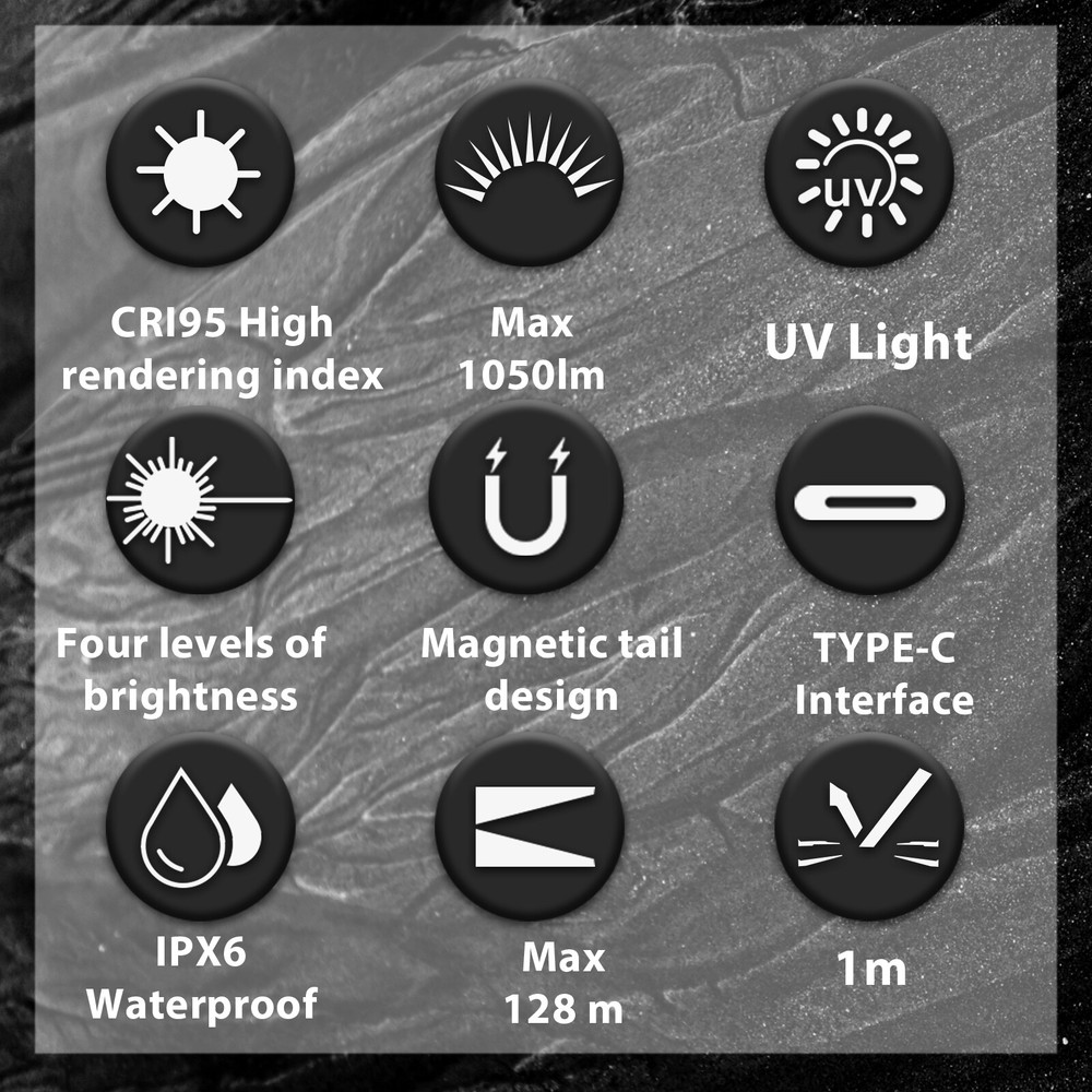 Trustfire Pro Flat EDC Flashlight Small Powerful with LED Light, UV, Green Laser