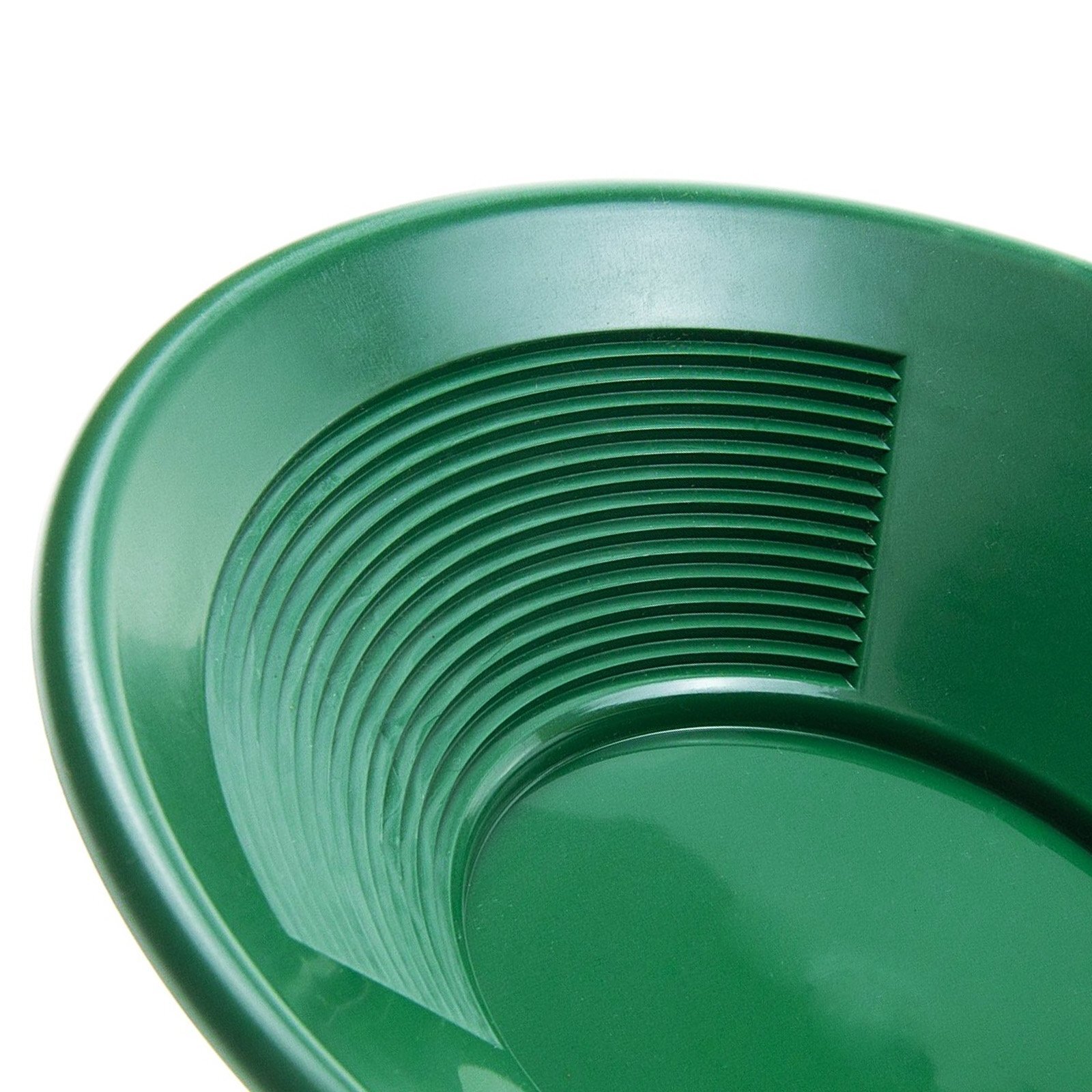 ASR Outdoor 12" Inch Green Dual Riffle Gold Panning Pan for Mining Prospecting