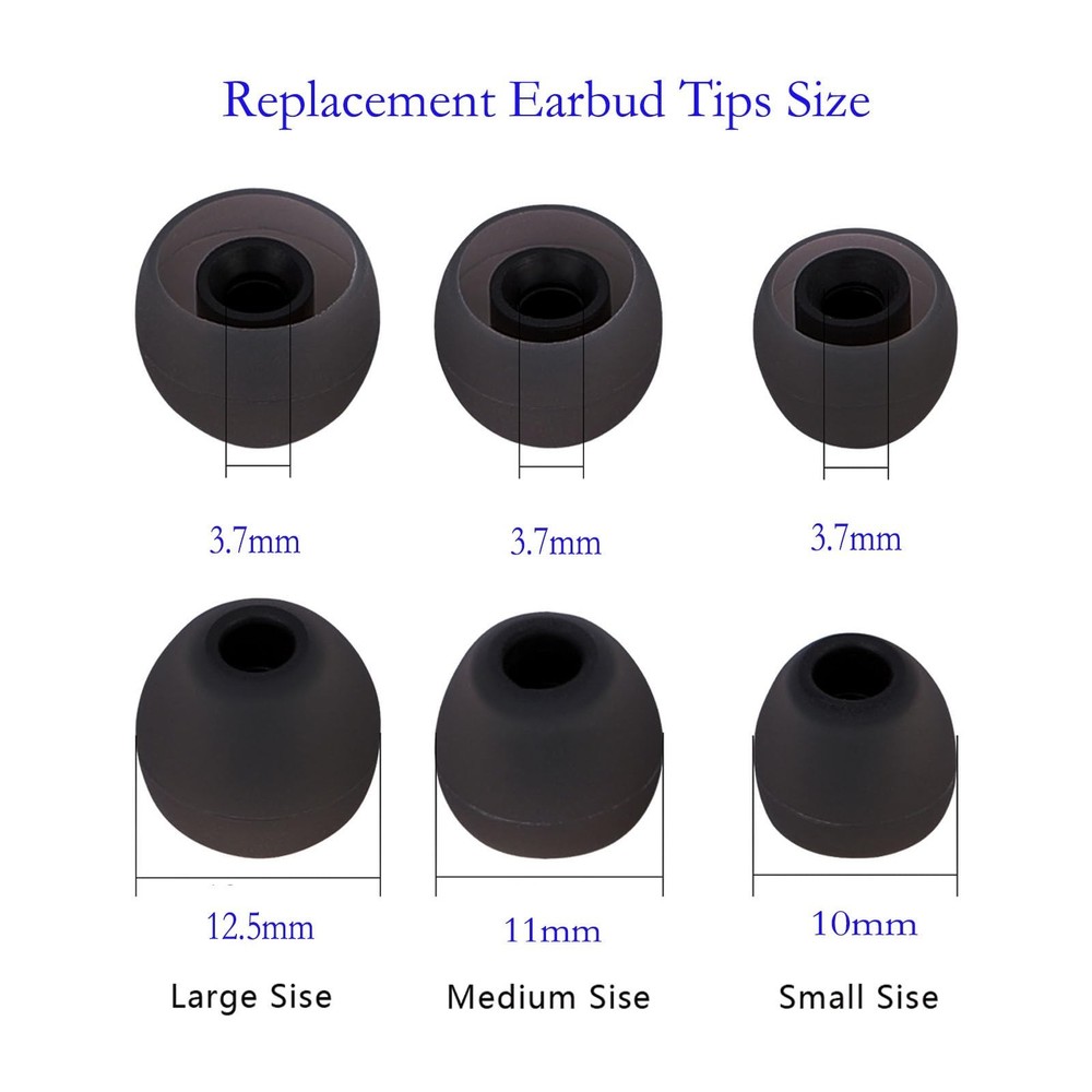 Earbud Tips Replacement Earbud Tips Ear Bud Replacement Pieces Silicone Soft ...