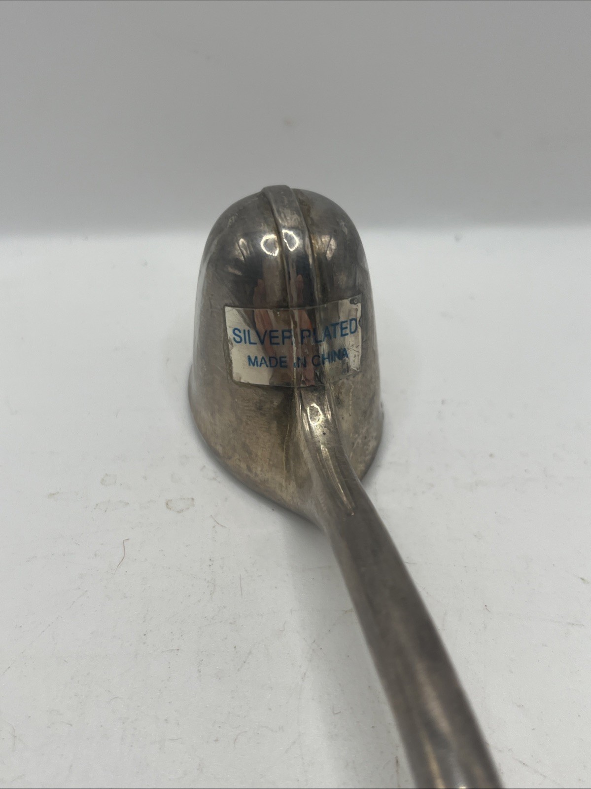 VINTAGE EALES 1779 SILVERPLATE CANDLE SNUFF 10”L