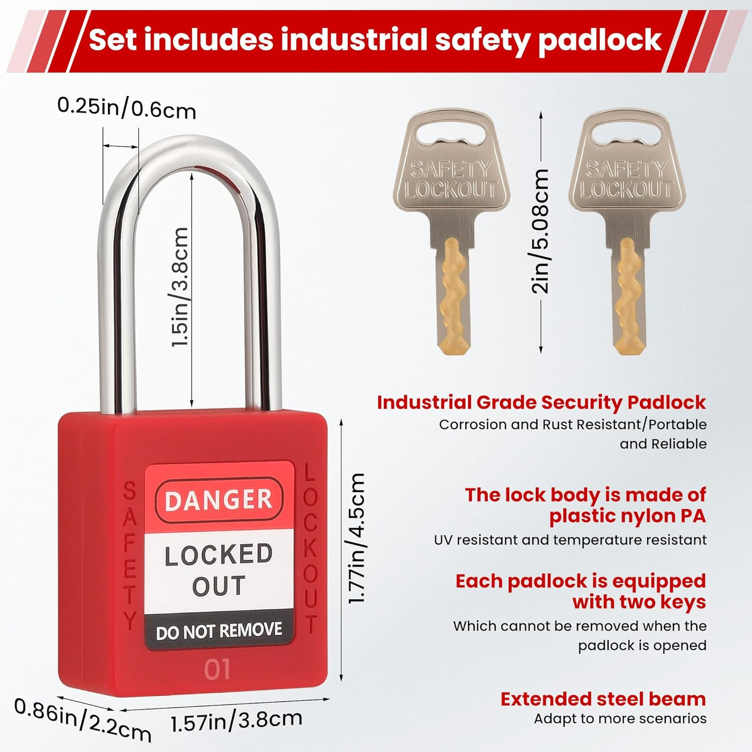 Gate Valve Lockout with Safety Padlock Hose Bib Lock for Water Spigot/Outdoor W