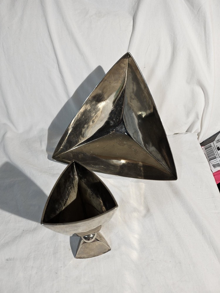 Namford Silverplated Triangular Bowl & Wine Cup Brass Collectible 🔥