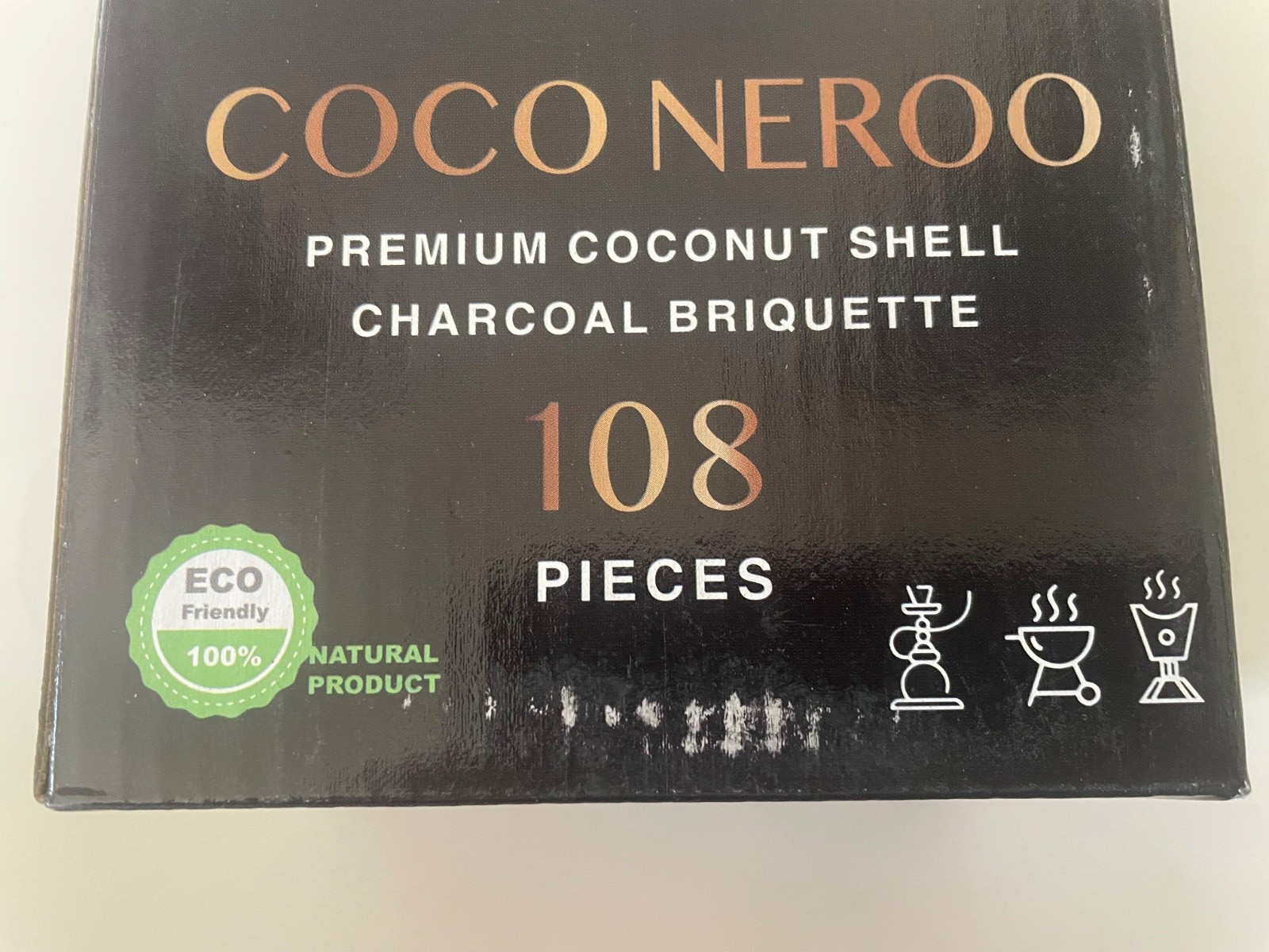 2 Boxes of 108 (216 Pcs) 2KG - Coconut Hookah Charcoal Cubes Shisha FLAT