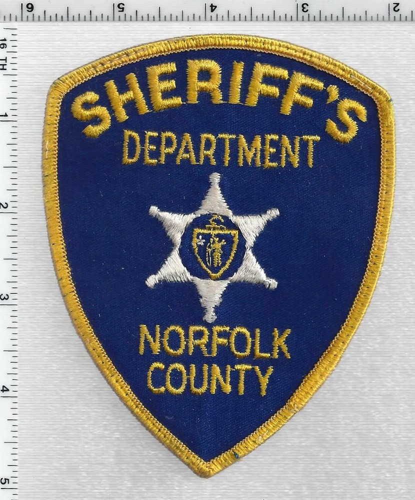 Norfolk County Sheriff (Massachusetts) 2nd Issue Uniform Take-Off Shoulder Patch