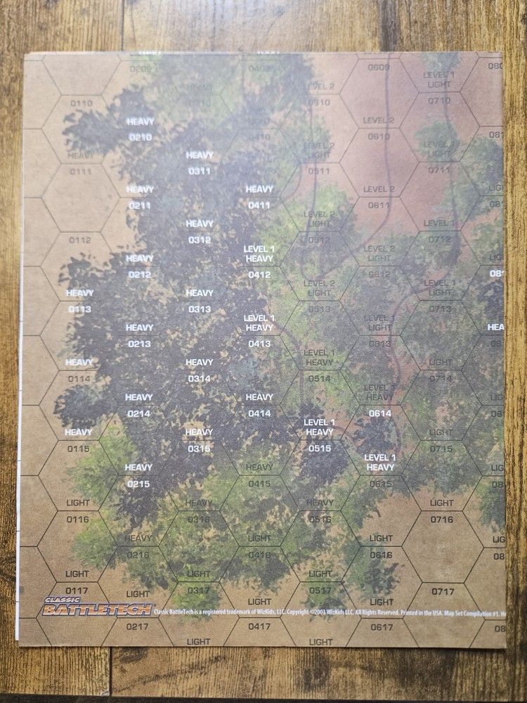 Classic Battletech 2003 Map Set Compilation #1 - 22 Total Maps (Missing Two) VG