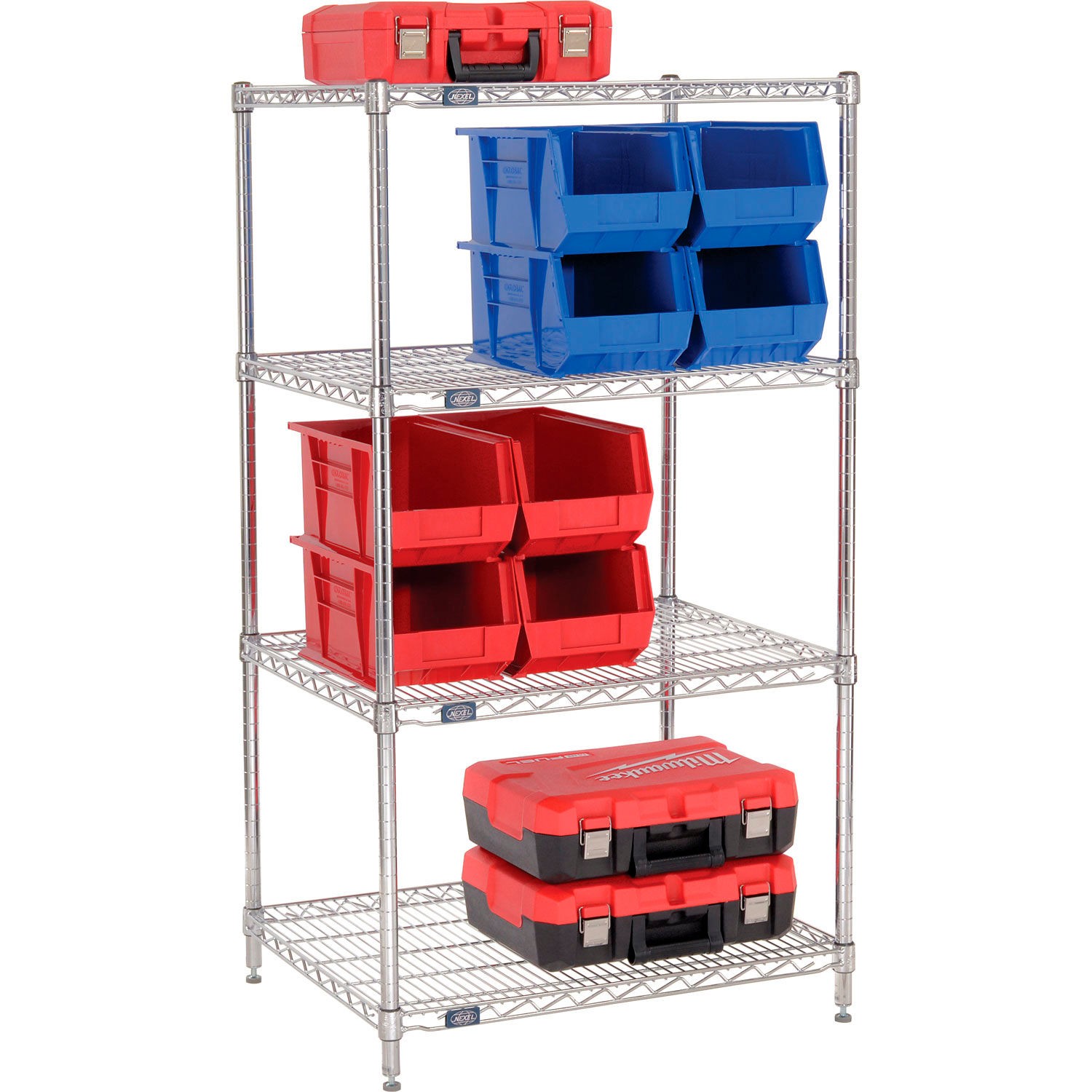 Nexel 24306C Nexel Chrome Wire Shelving 30"W X 24"D x 63"H