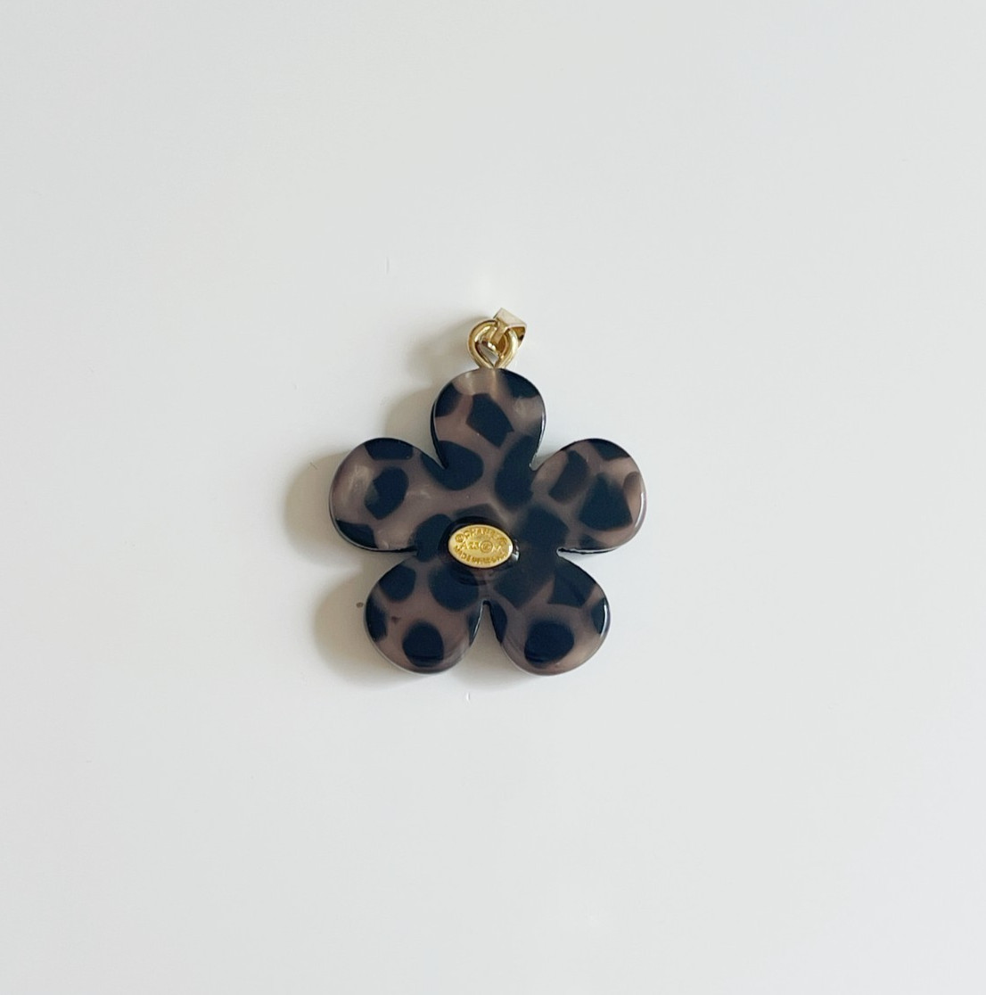 CC Flower Tortoiseshell Flower Pendant Charm | 1pc