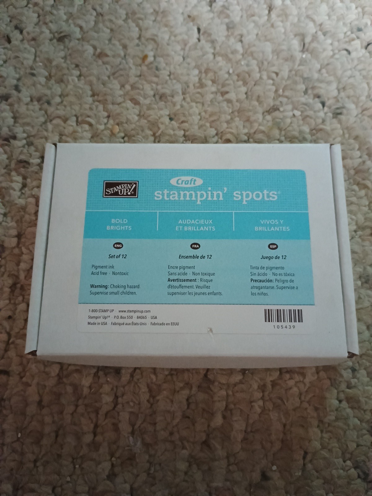 Stampin Up! Craft Stampin Spots Set Of 12 Pigment Ink Pads Bold Brights Some New
