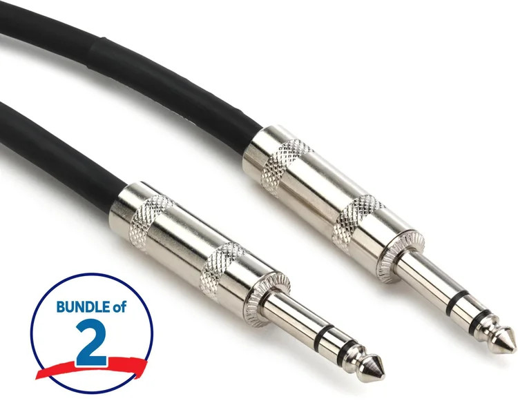 Gator Cableworks Backline Series Balanced Patch Cable - 10 foot (2-pack)
