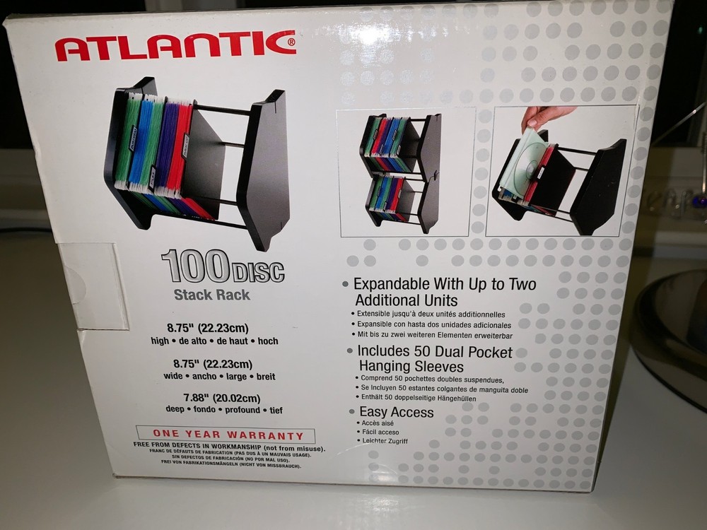Atlantic 100 Disc Stack Rack (NEW) CD DVD Game