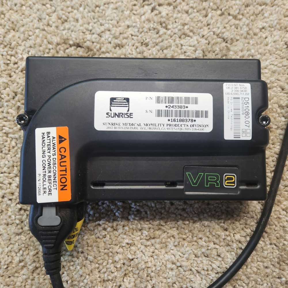 Quickie Pulse 6 PG Drives VR2 Control Module D51080.07 with Mounting Hardware
