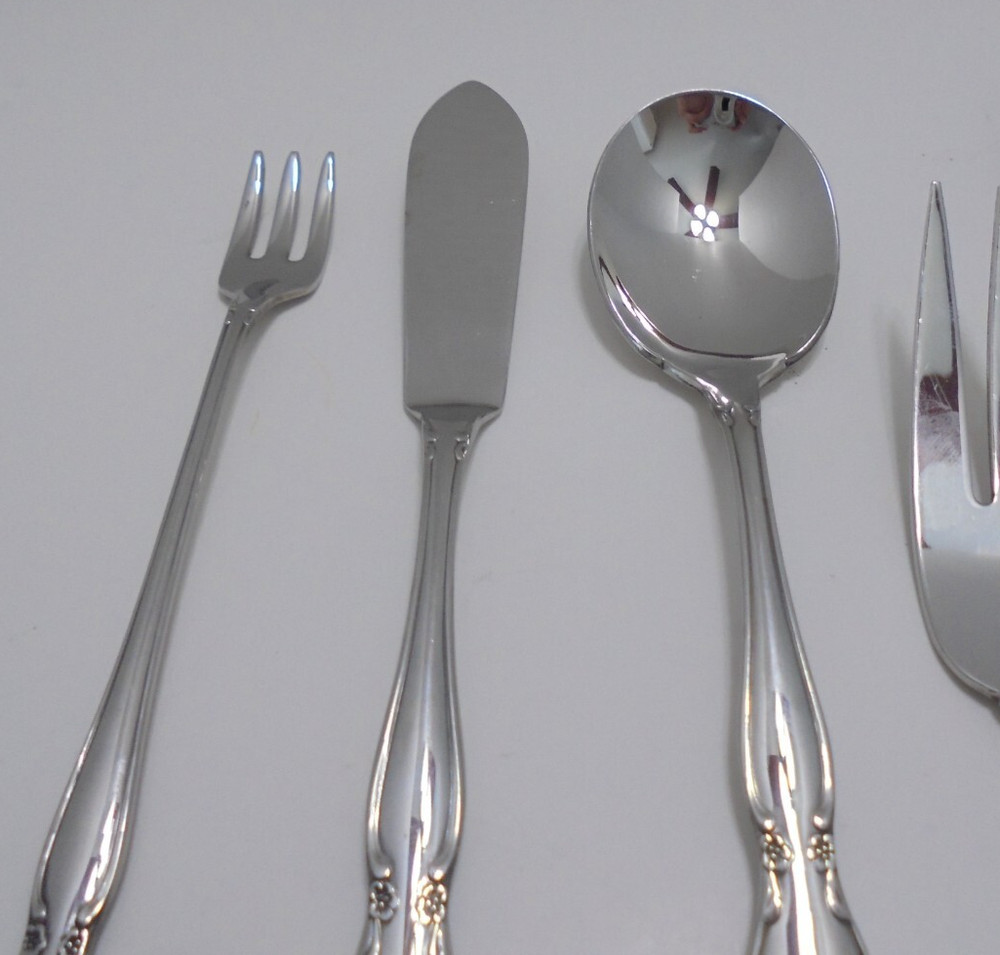 7 Oneida Community Stainless Chatelaine Serving Pieces